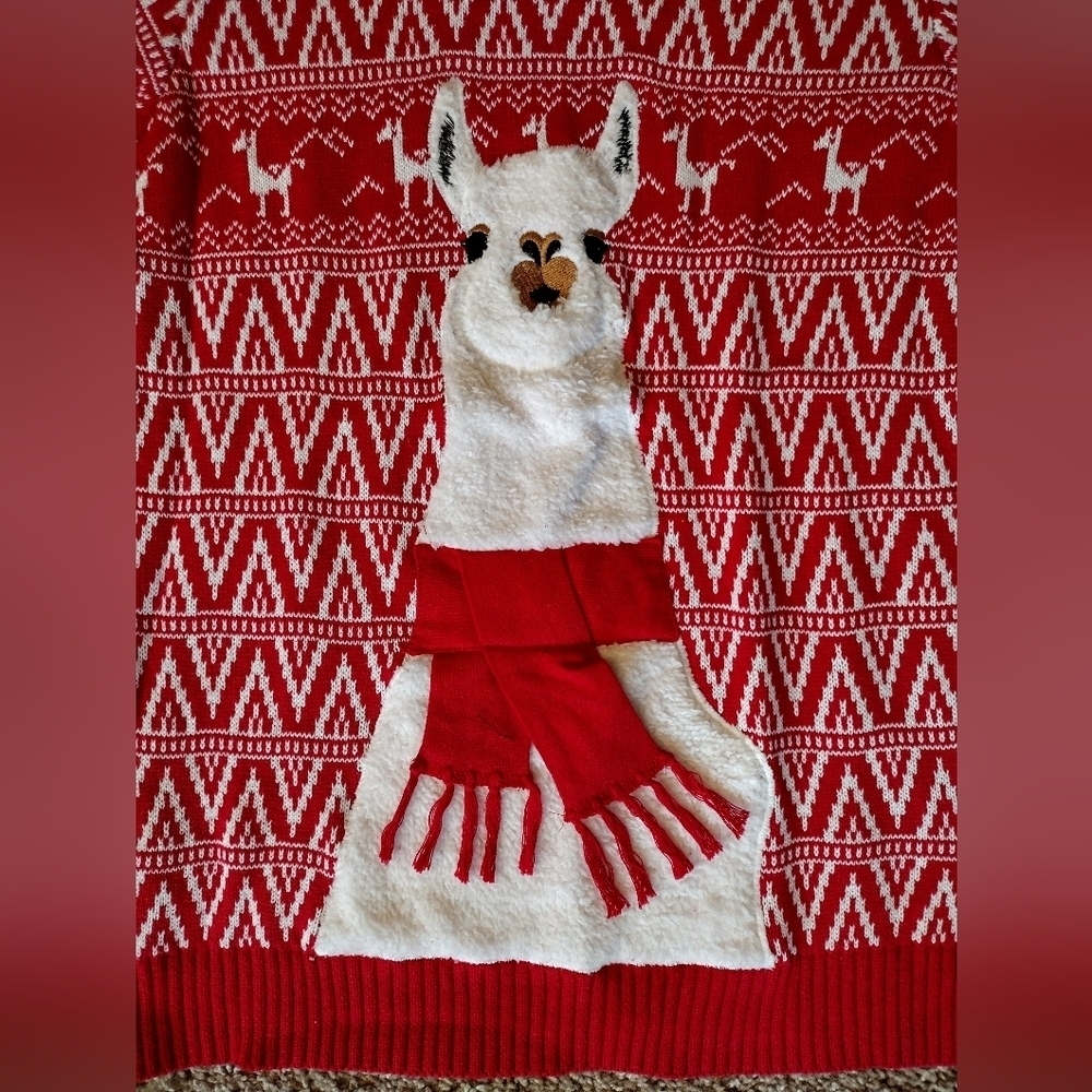 Blizzard Bay Ugly Christmas Fair isle Llama Pattern Sweater Small - Picture 6 of 12